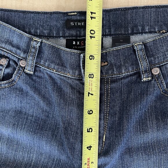 Axcess Women's Blue Denim Jeans Size 10 Boot Cut Mid Rise Stretch - Picture 9 of 13